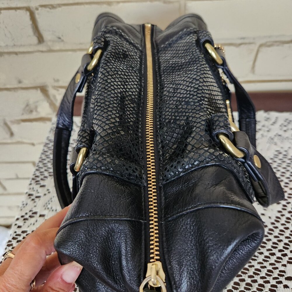 Like New Coach Ashley Python Black Leather Should… - image 8